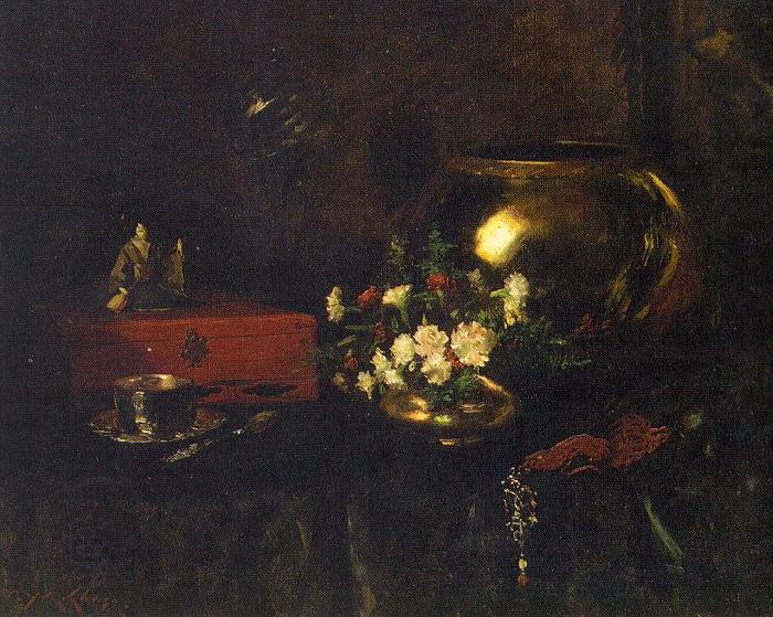 Chase, William Merritt Still Life with Brass Bowl China oil painting art